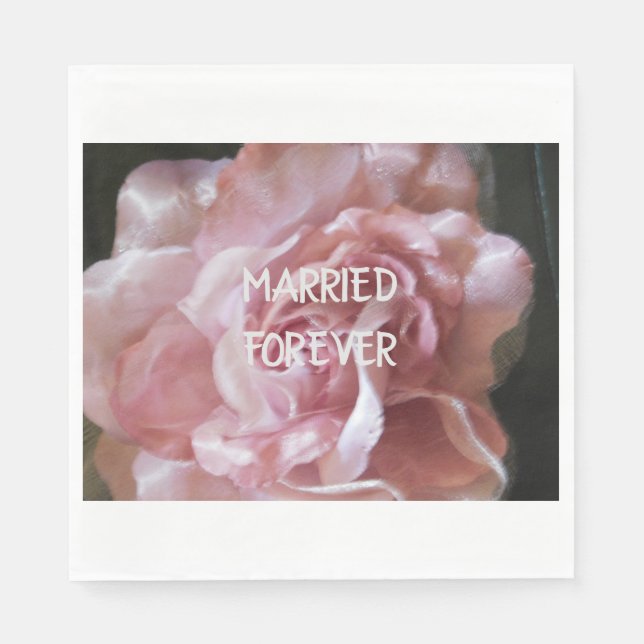 Papel guardanapo de casamento casado para sempre (Frente)