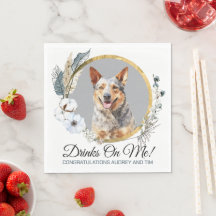Guardanapo de casamento com foto do Australian Cat