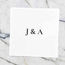 Papel Guardanapo de casamento com iniciais personalizada