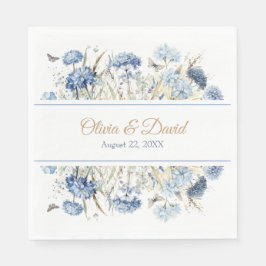 Papel Guardanapo de casamento com roteiro de hidrângea d