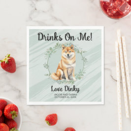 Papel Guardanapo de Casamento Drinks On Me com Foto
