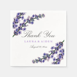 Papel Guardanapo de casamento Elegant Lavender Thank You