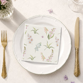 Papel Guardanapo de casamento floral de prado inglês