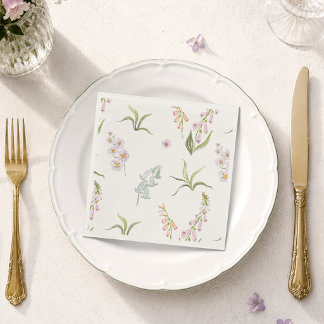 Papel Guardanapo de casamento floral de prado inglês