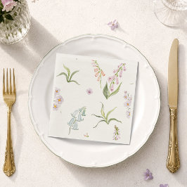 Papel Guardanapo de casamento floral de prado inglês