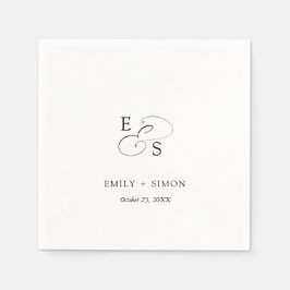 Papel Guardanapo de casamento Minimal Chic
