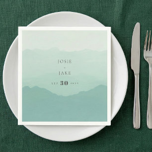 Papel Guardanapo de casamento montanhas verdes suaves