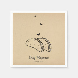 Papel Guardanapo de Chá de Bebê Tacos