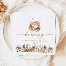 Guardanapo de Chá de Noiva de Café, O Amor Está Fe