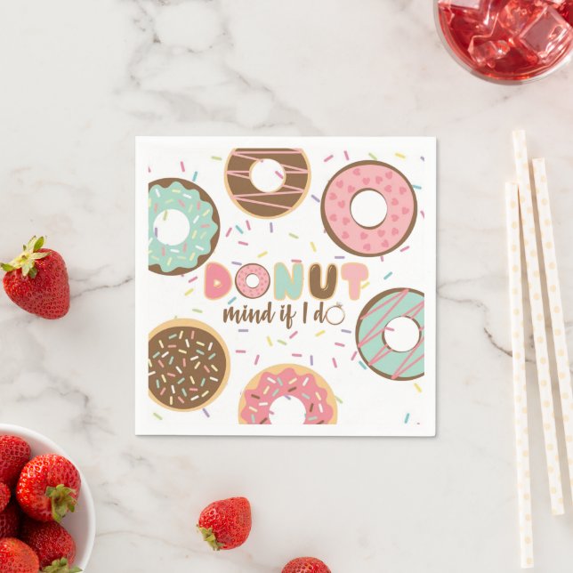 Papel Guardanapo de Chá de Noiva Donut Mind If I DO (Insitu)