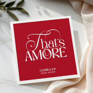 Papel Guardanapo de Chá de Noiva tipografia That's Amore