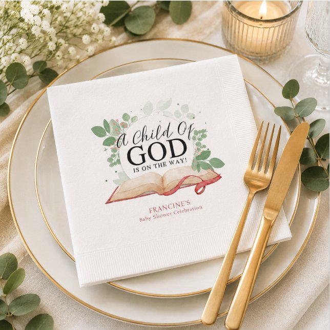 Papel Guardanapo de Chuveiro de Bebê Filho de Deus (Criador carregado)
