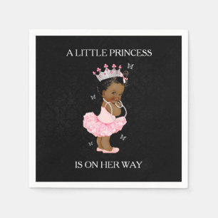 Papel Guardanapo de Chuveiro de Bebê Princesa Afro-Ameri