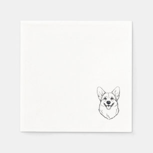 Papel Guardanapo de Cocktail Corgi