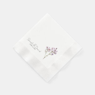 Papel Guardanapo de Cocktail Cunhado Flor Elegante Casam