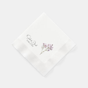 Papel Guardanapo de Cocktail Cunhado Flor Elegante Casam