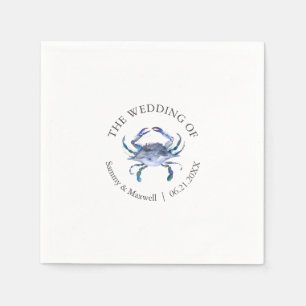 Papel Guardanapo de Cocktail de Casamento na Praia com C