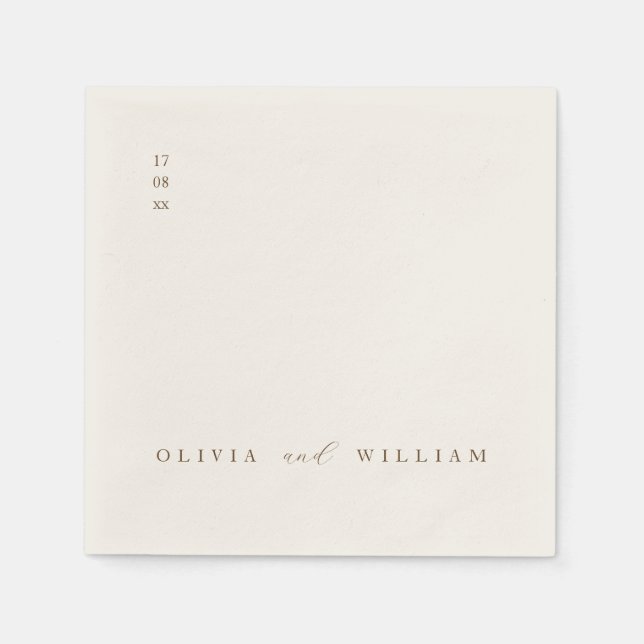 Papel Guardanapo de Cocktail de Casamento Personalizado  (Frente)