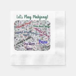 Papel Guardanapo de Cocktail de Mahjong