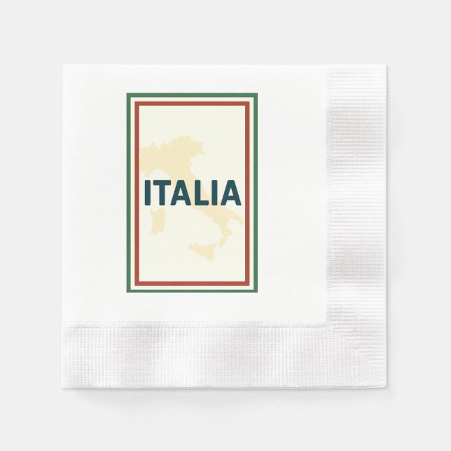 Papel Guardanapo de Cocktail Italia (Frente)