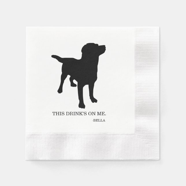 Papel Guardanapo de Cocktail para Amantes de Animais de  (Frente)