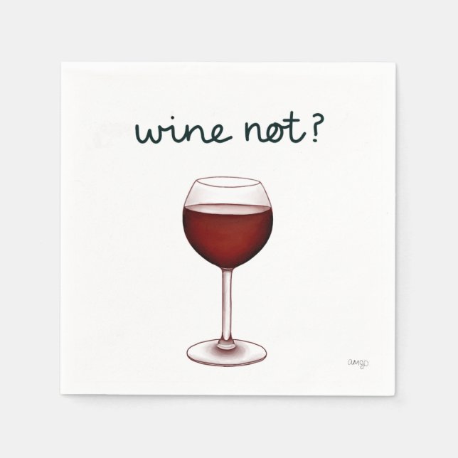 Papel Guardanapo de Cocktail Wine Not (Frente)