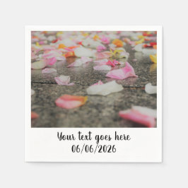 Papel guardanapo de confete de casamento pétala de rosa
