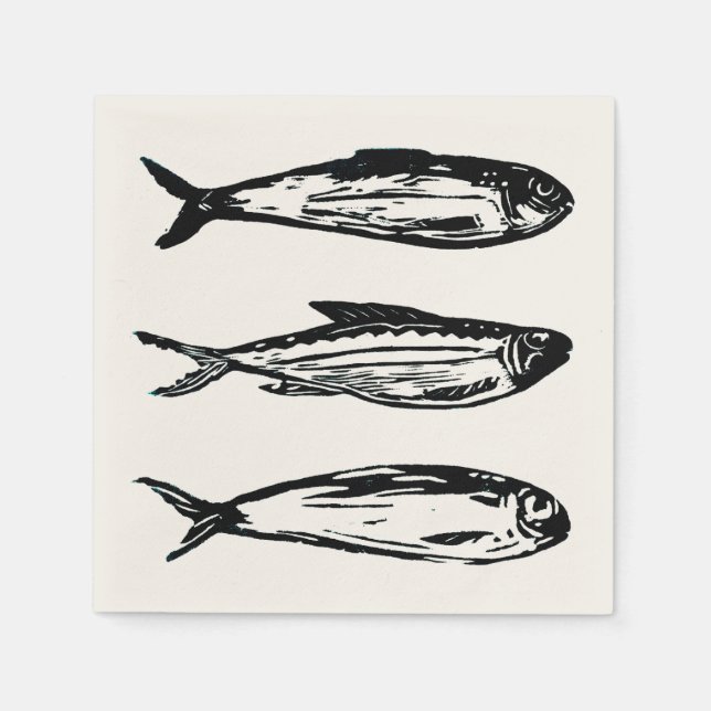 Papel Guardanapo de Coquetel de Sardinha e Cavala (Frente)