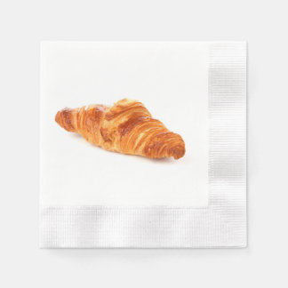 Papel guardanapo de croissant francês, pastelaria de pad