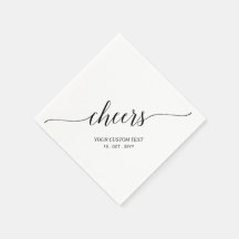 Guardanapo de Evento de Aplausos com Letra Elegant