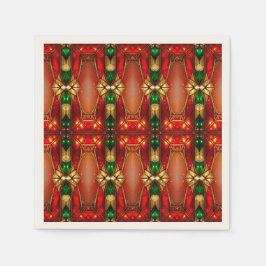 Papel Guardanapo de Férias com Vidro Pintado Ornamentado