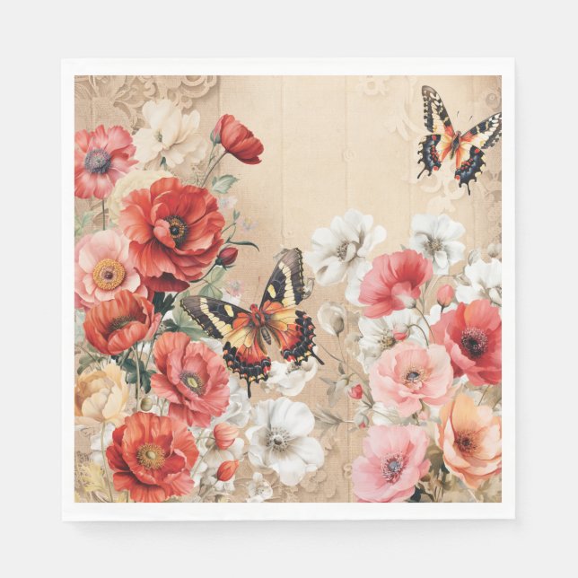 Papel Guardanapo de festa country chic (Frente)