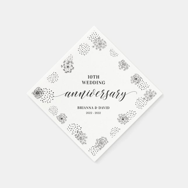 Papel Guardanapo de festa de aniversário de casamento de (Canto)