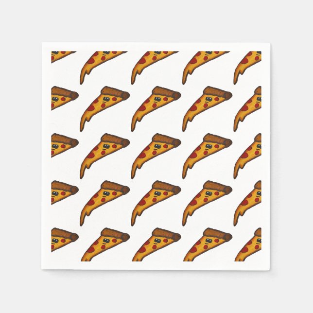 Papel Guardanapo de Festa de Pizza (Frente)