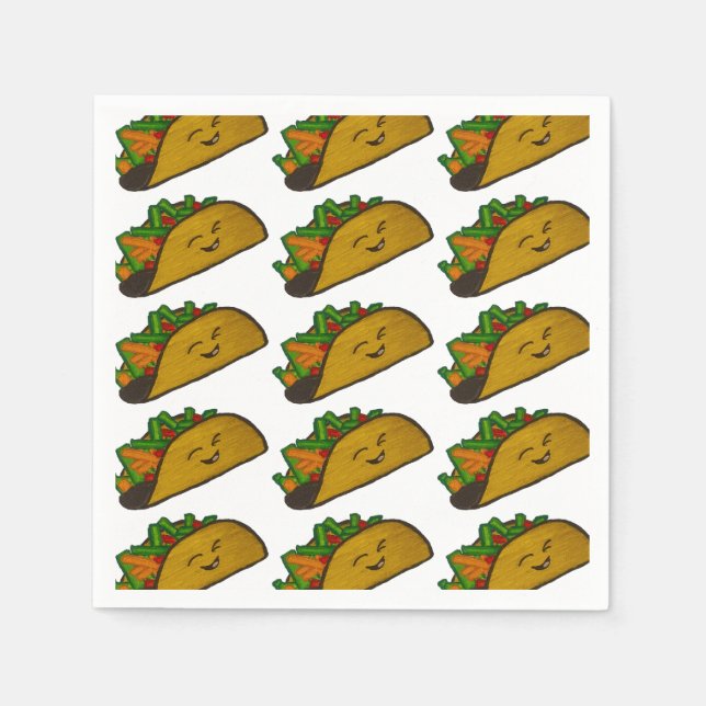 Papel Guardanapo de Festa de Taco (Frente)