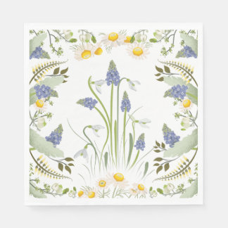 Papel Guardanapo de Jantar de Flores de Verão