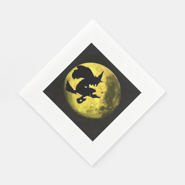 Papel Guardanapo de jantar padrão branco de Halloween/Fe (Quina)