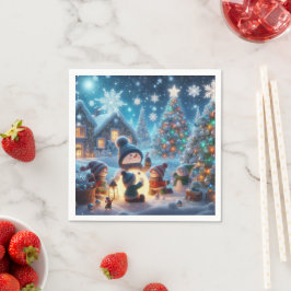 Papel Guardanapo de Natal Homem de Neve Encantado