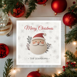 Papel Guardanapo de Natal Personalizado do Papai Noel –