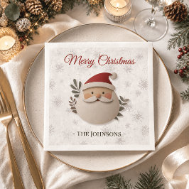 Papel Guardanapo de Natal Personalizado do Papai Noel –