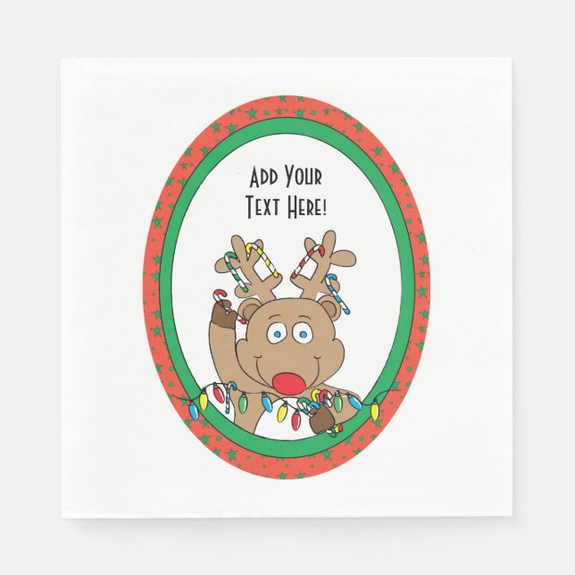 Papel Guardanapo de Natal Personalizado Padrão (Frente)