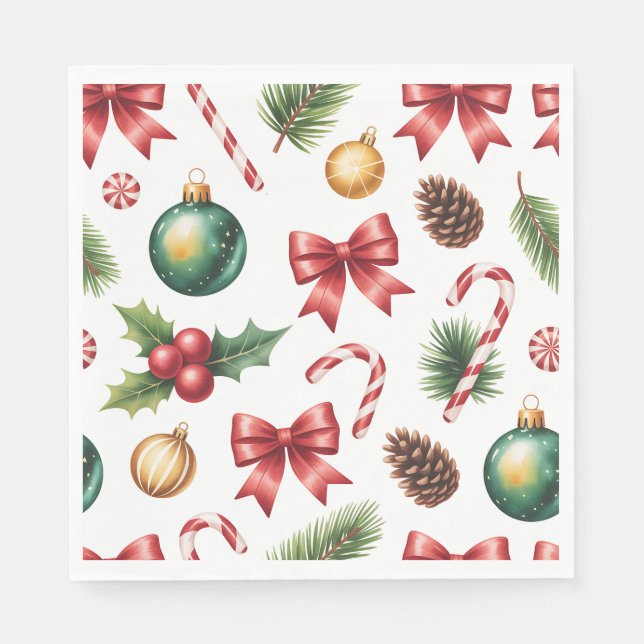 Papel Guardanapo de Papel-Louças de Natal (Frente)
