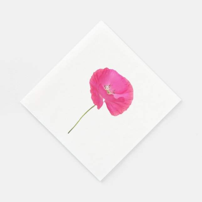 Papel guardanapo de papoila rosa (Quina)