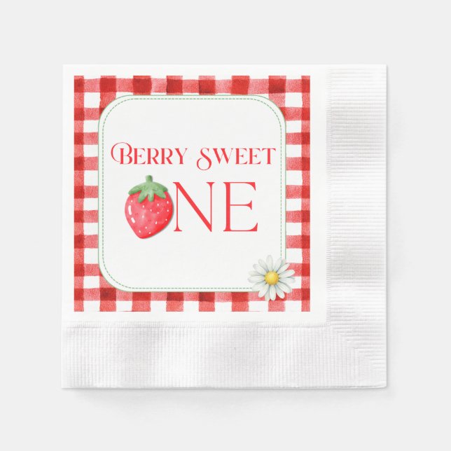 Papel Guardanapo de sobremesa Berry Sweet One (Frente)
