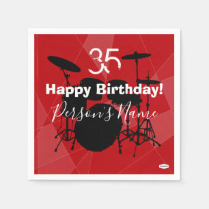 Papel Guardanapo de Tema de Aniversário de Baterista HAM