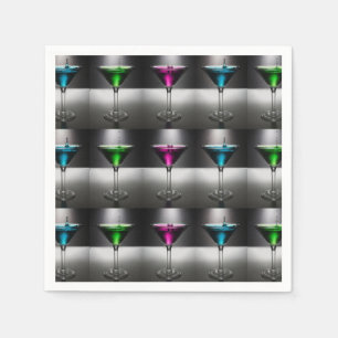 Papel Guardanapo de vidro do cocktail de Martini