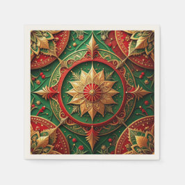 Papel Guardanapo Decorativo de Festa Verde Vermelho