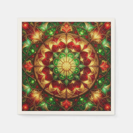 Papel Guardanapo Decorativo de Festa Verde Vermelho