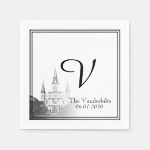 Papel Guardanapo do casamento do destino de Nova Orleãe