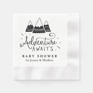 Papel Guardanapo do chá de fraldas da aventura com